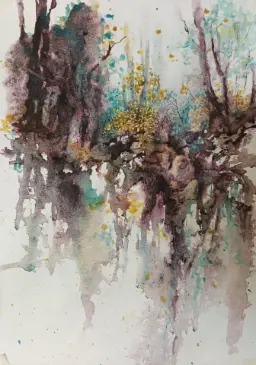 bushland watercolour painting